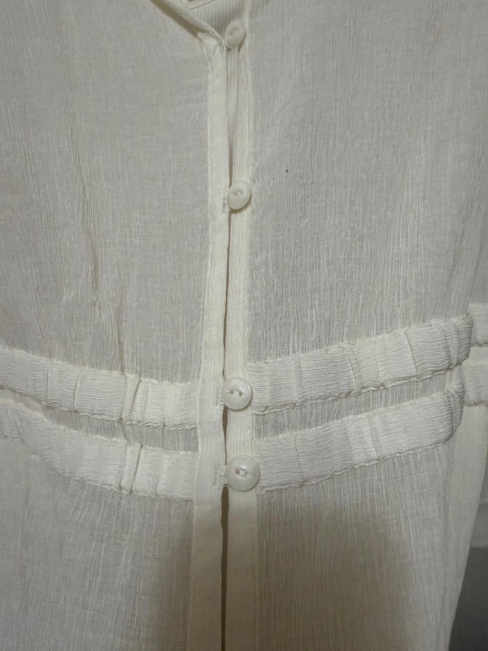 rag & bone Ivory Button-Front Lightweight Dress - Picture 4 of 5